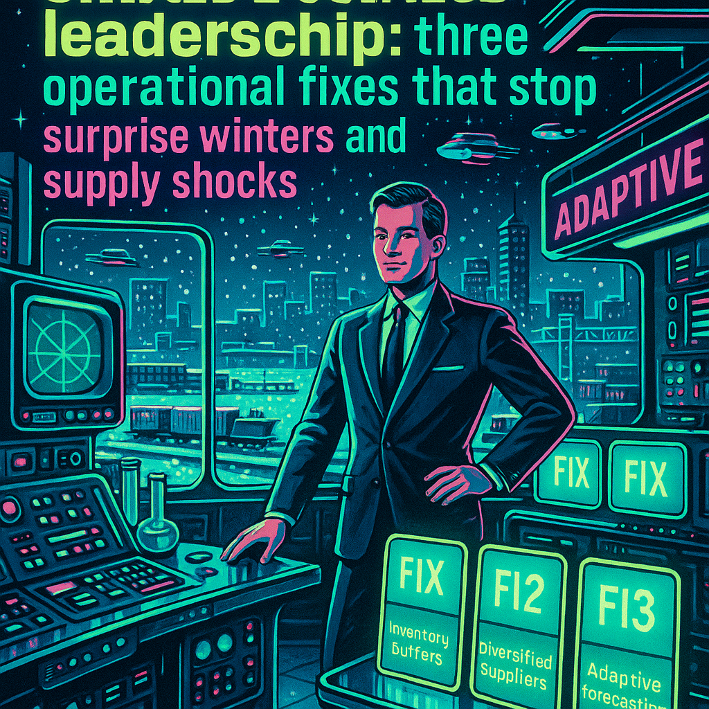 Small business leadership: three operational fixes that stop surprise winters and supply shocks