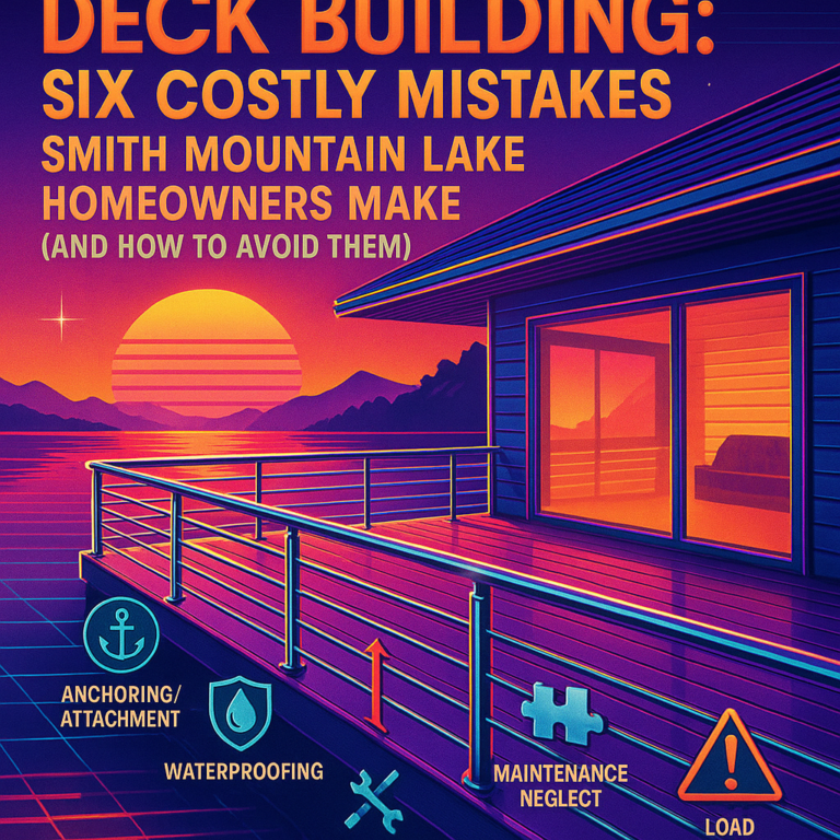 Deck Building: Six Costly Mistakes Smith Mountain Lake Homeowners Make (and How to Avoid Them)
