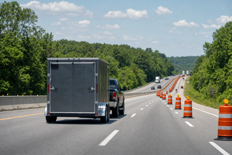 Navigating Virginia Work Zones Safely While Towing Trailers