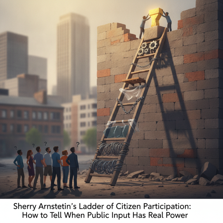 Sherry Arnstein’s Ladder of Citizen Participation: How to Tell When Public Input Has Real Power